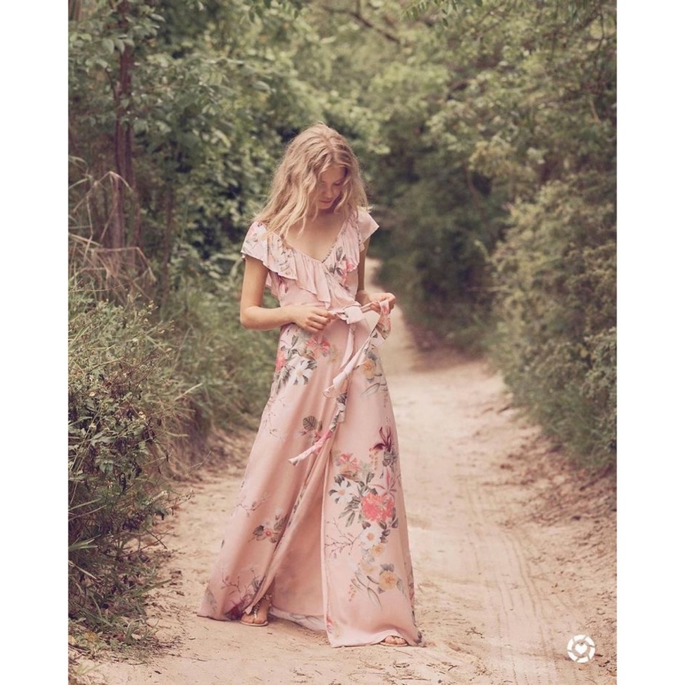 Anthropologie BHLDN Plum Pretty Sugar Blair Wrap Dress - Picture 1 of 10